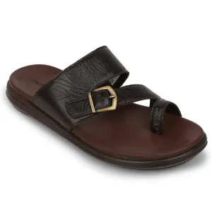 Healers Brown Casual Toe Ring Slipper For Men MDL-10E By Liberty