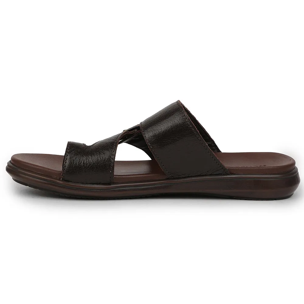 Healers Brown Casual Toe Ring Slipper For Men MDL-10E By Liberty