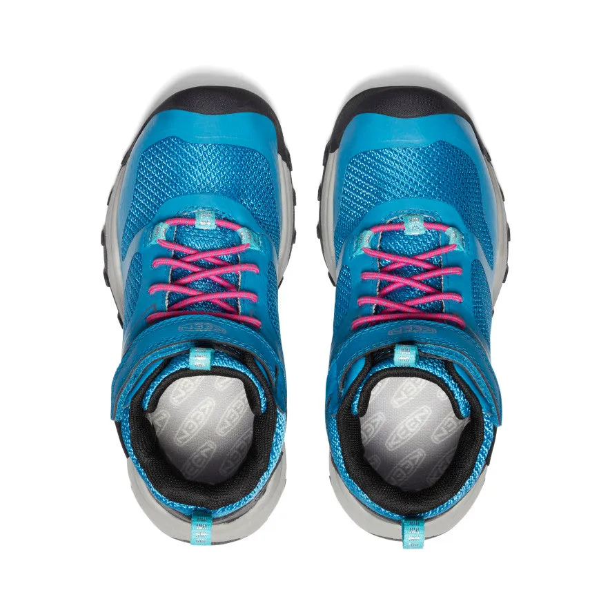 Keen Little Kids' Wanduro Waterproof Boot  |  Fjord Blue/Fuchsia Purple