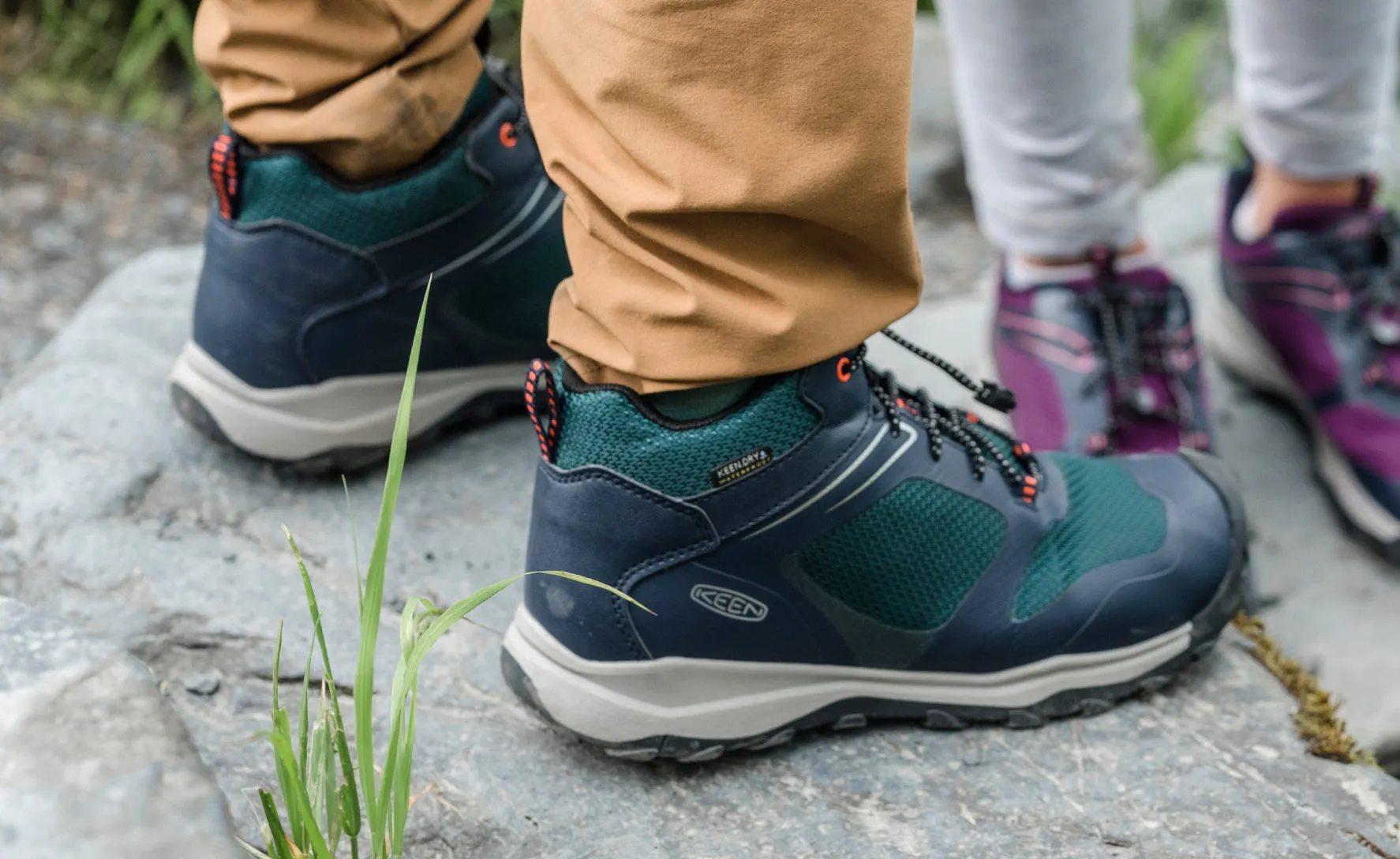 Keen Little Kids' Wanduro Waterproof Boot  |  Fjord Blue/Fuchsia Purple