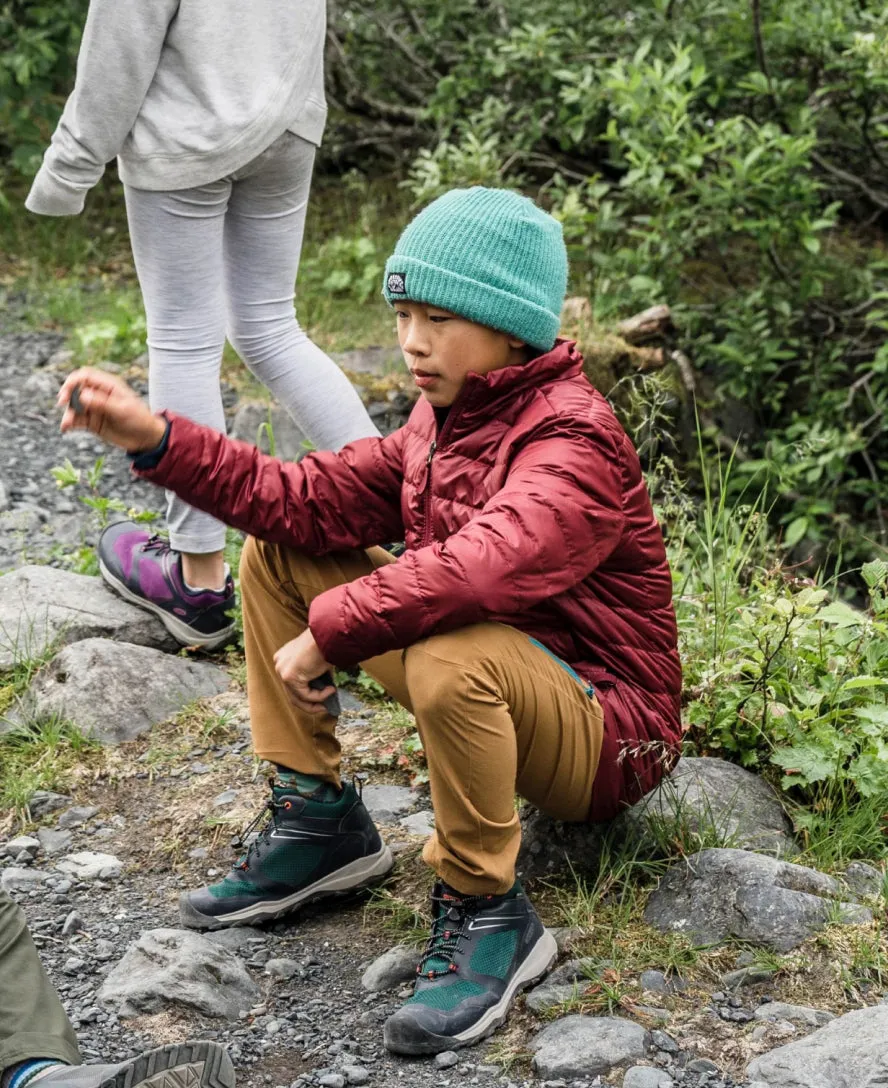 Keen Little Kids' Wanduro Waterproof Boot  |  Fjord Blue/Fuchsia Purple