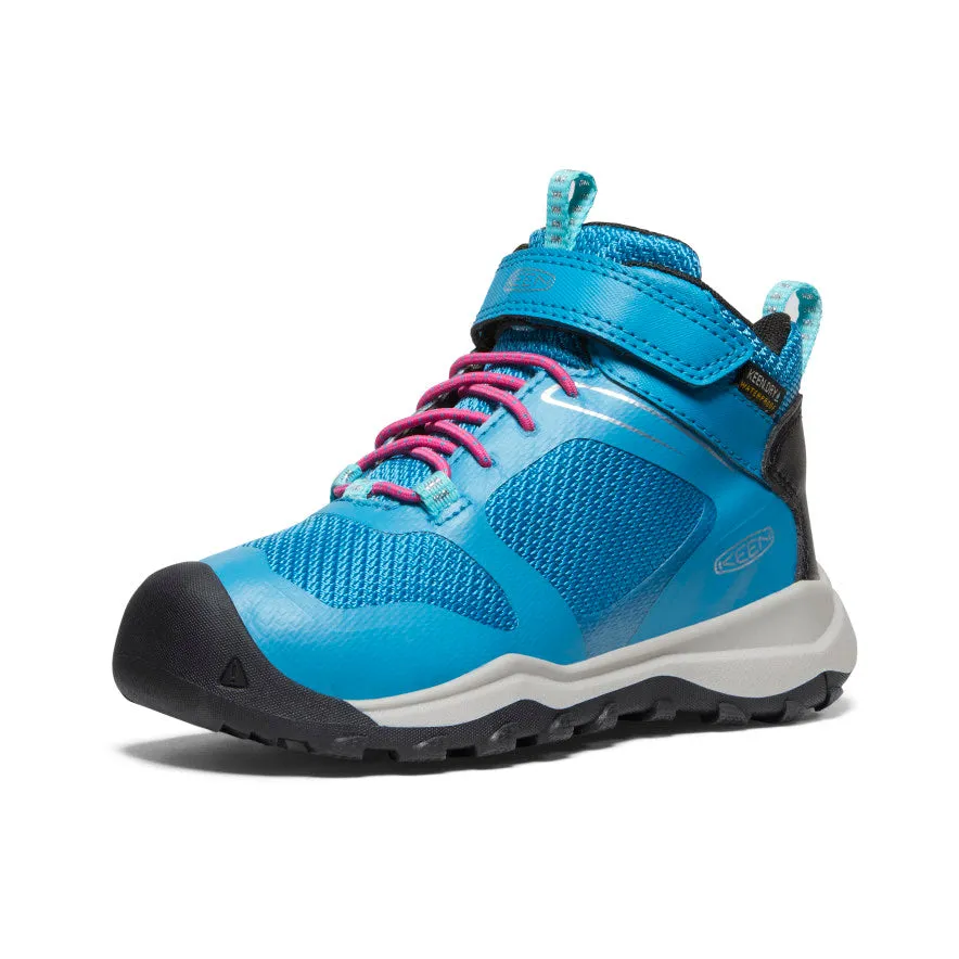 Keen Little Kids' Wanduro Waterproof Boot  |  Fjord Blue/Fuchsia Purple