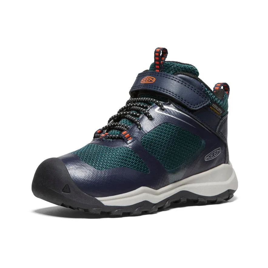 Keen Little Kids' Wanduro Waterproof Boot  |  Sky Captain/Sea Moss
