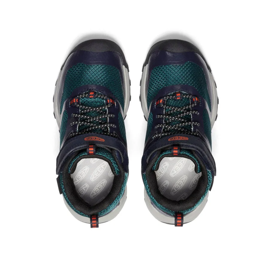 Keen Little Kids' Wanduro Waterproof Boot  |  Sky Captain/Sea Moss