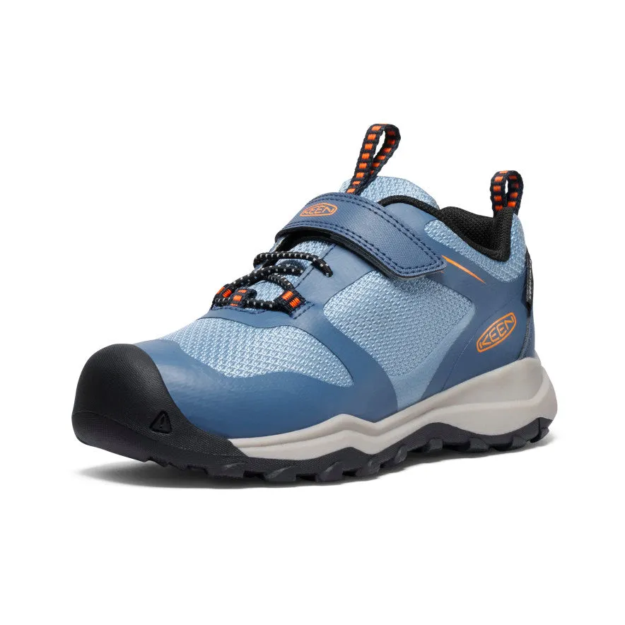 Keen Little Kids' Wanduro Waterproof Shoe  |  Vintage Indigo/Scarlet Ibis