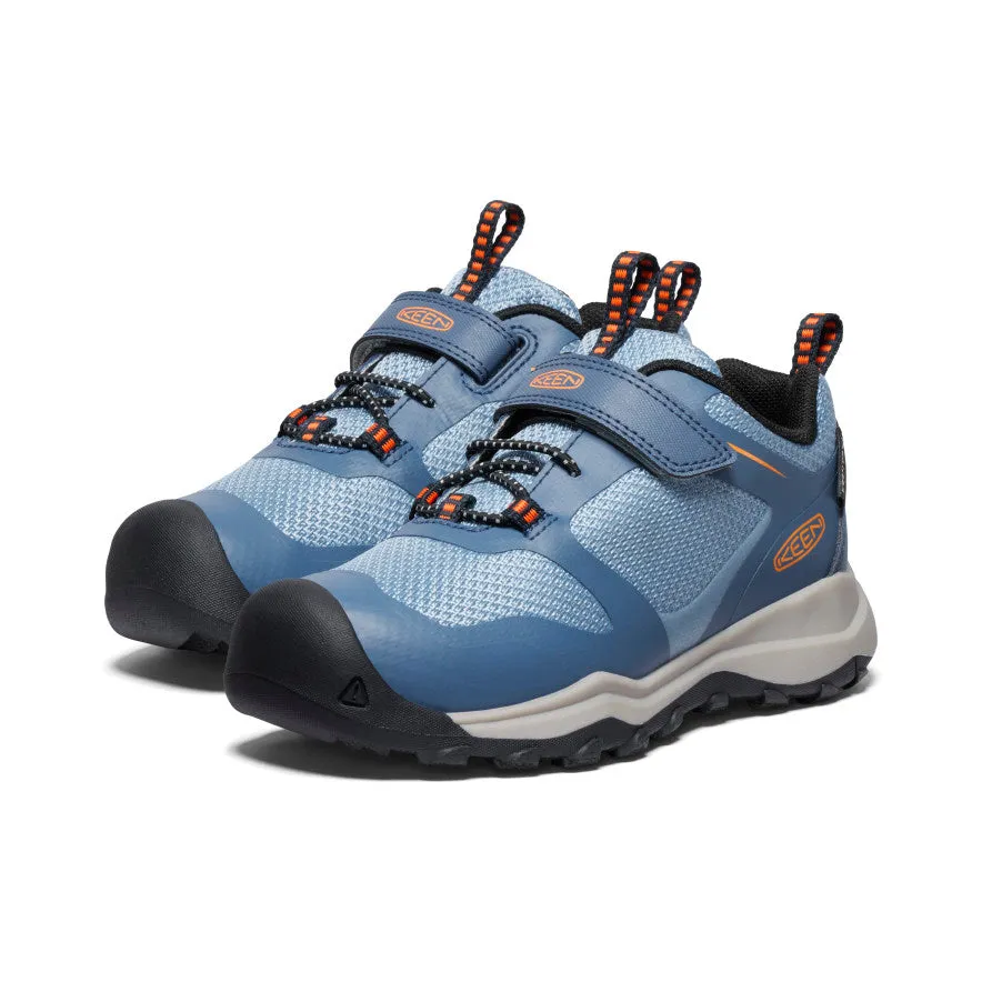Keen Little Kids' Wanduro Waterproof Shoe  |  Vintage Indigo/Scarlet Ibis
