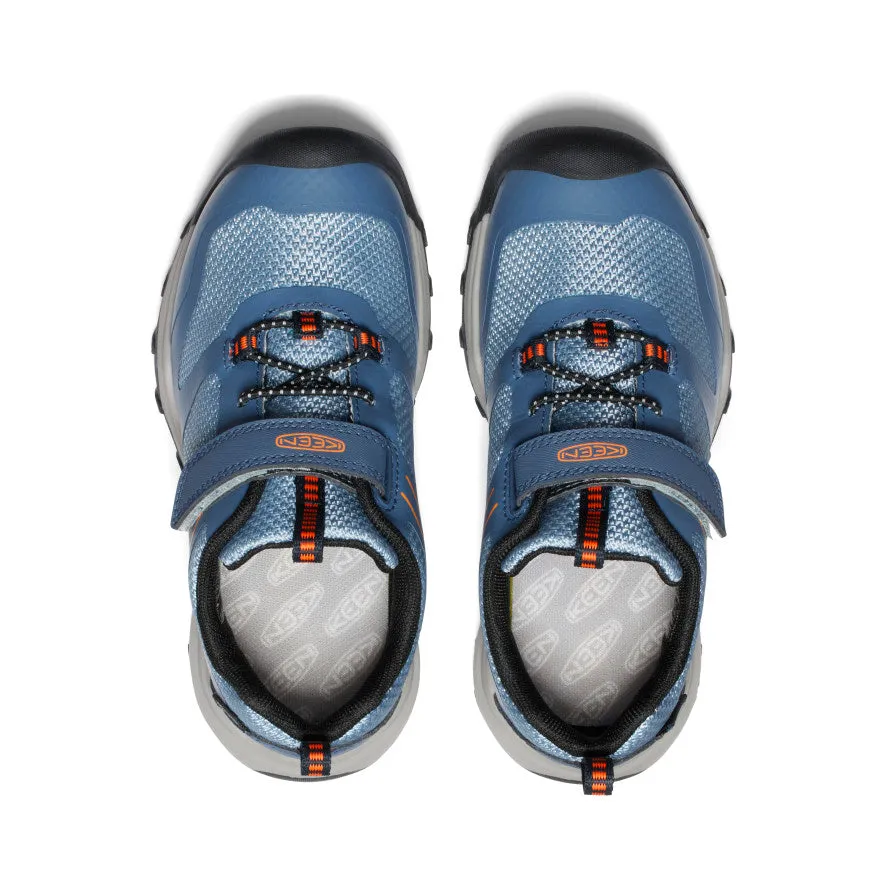 Keen Little Kids' Wanduro Waterproof Shoe  |  Vintage Indigo/Scarlet Ibis