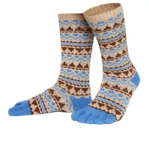 Knitido Biwa Ull Beige / Light Blue