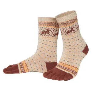 Knitido Hossa Varme merino tsokker Beige / Brown