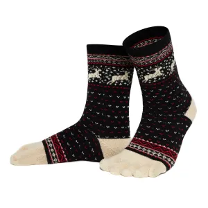 Knitido Hossa Varme merino tsokker Black / Beige