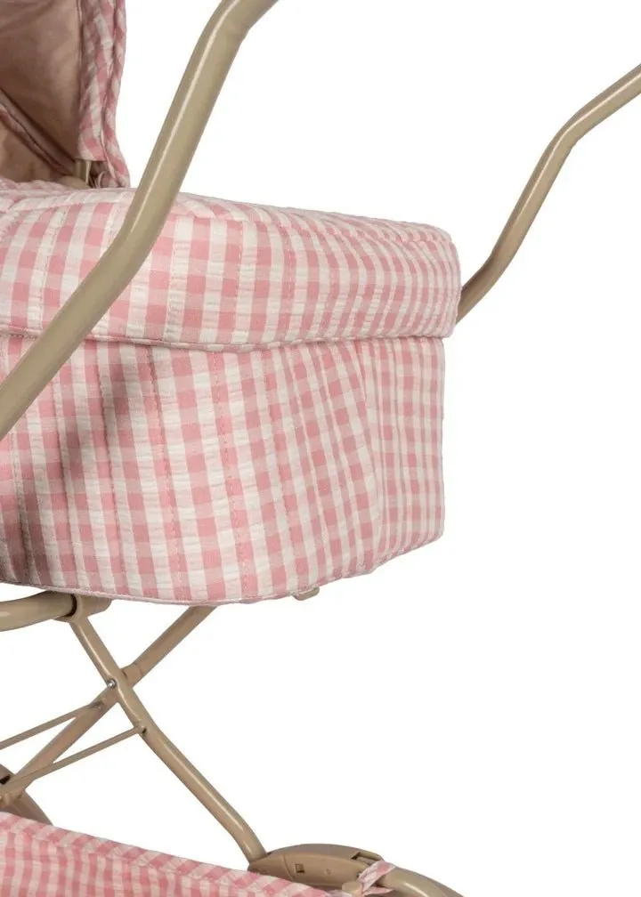 Konges Sljd: Doll Pram - Powder Pink Check