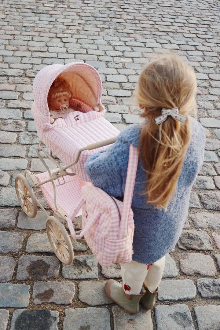 Konges Sljd: Doll Pram - Powder Pink Check