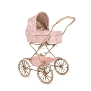 Konges Sljd: Doll Pram - Powder Pink Check