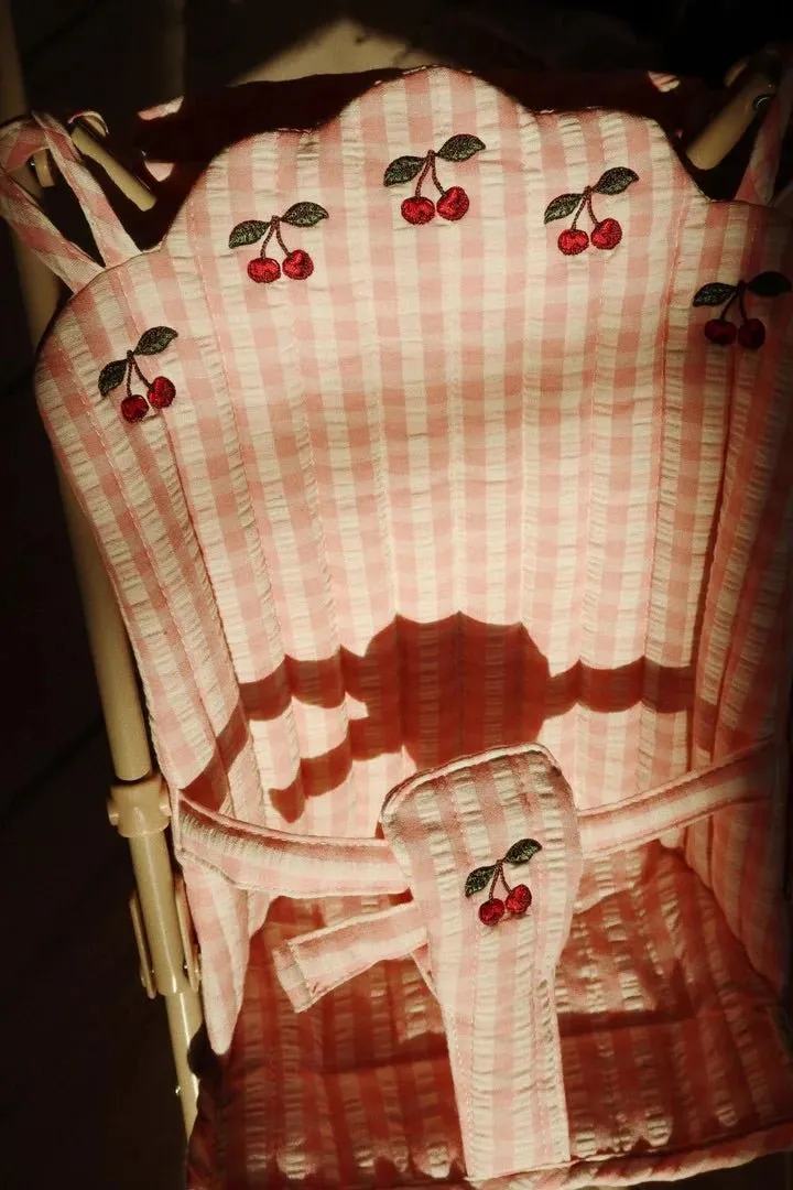 Konges Sljd: Doll Stroller - Powder Pink Check