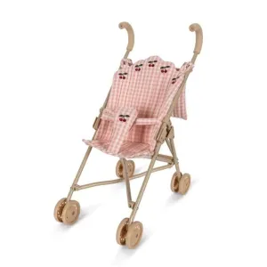 Konges Sljd: Doll Stroller - Powder Pink Check