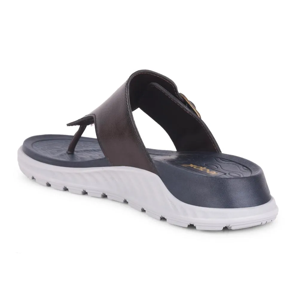 Leap7x Brown Casual Slippers For Men CHARLY-1E By Liberty