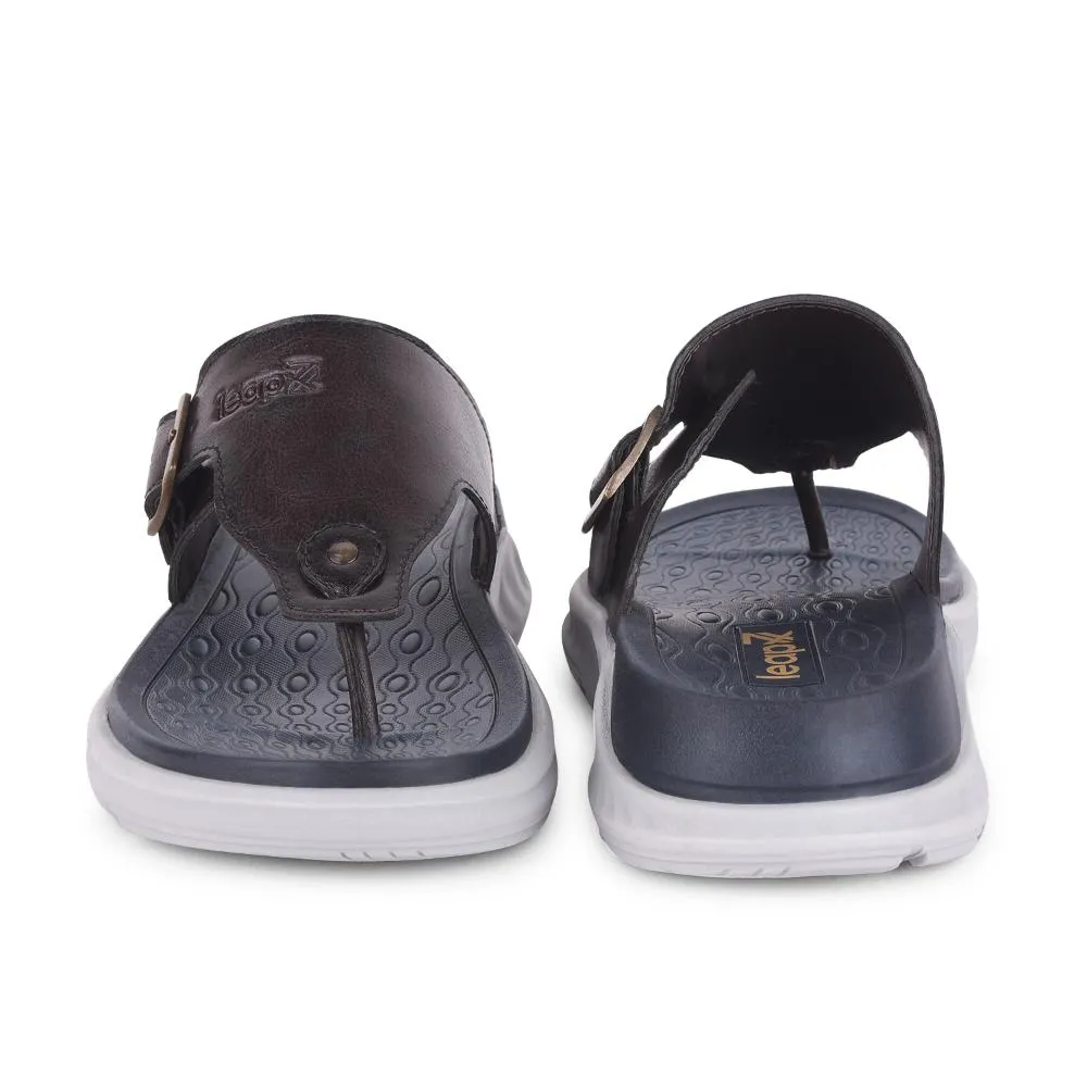 Leap7x Brown Casual Slippers For Men CHARLY-1E By Liberty