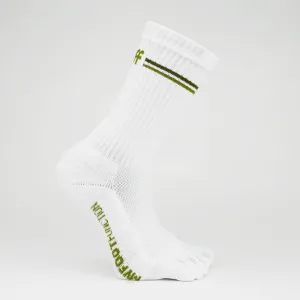 My Foot Function Tsokker  Crew Length  White & Green