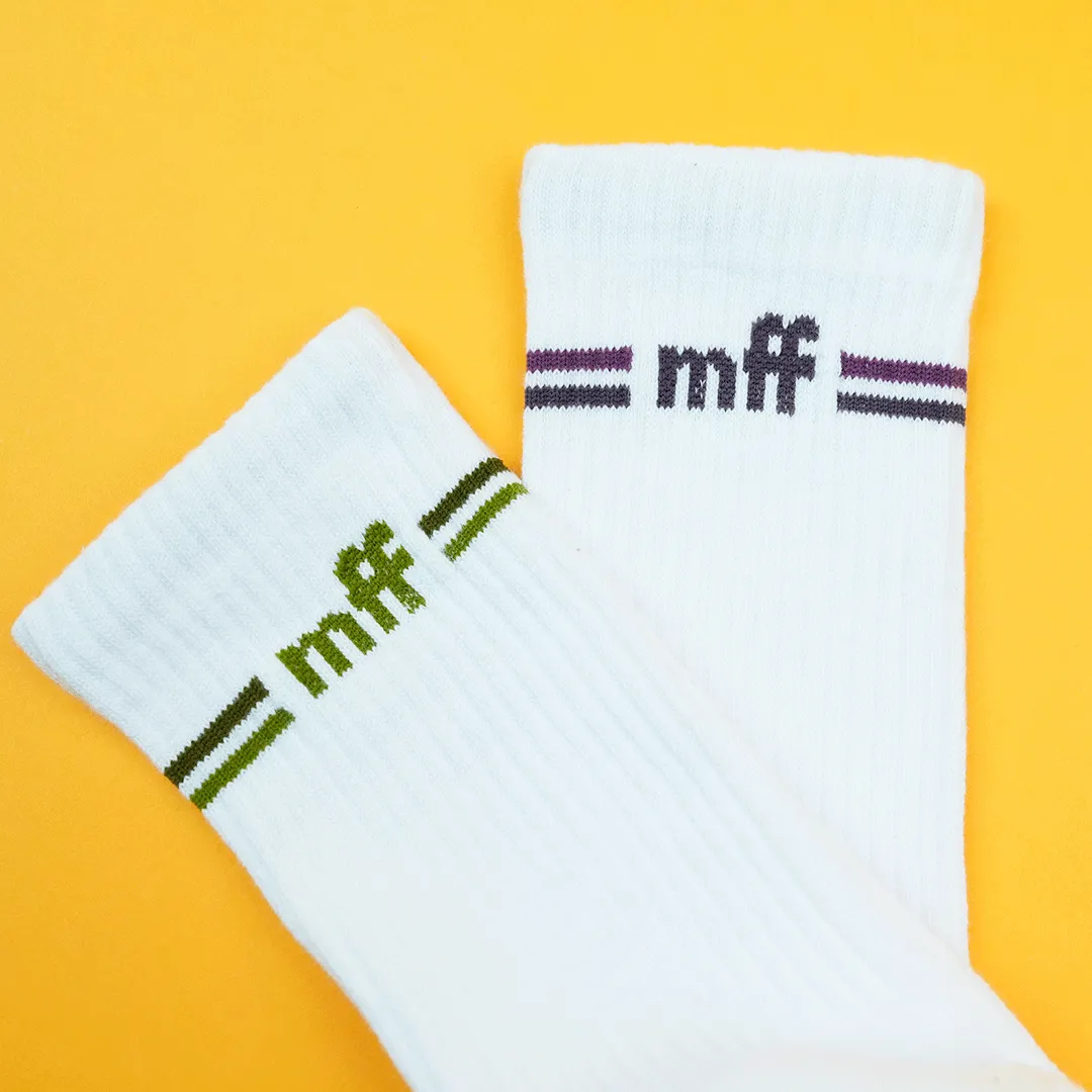 My Foot Function Tsokker  Crew Length  White & Green