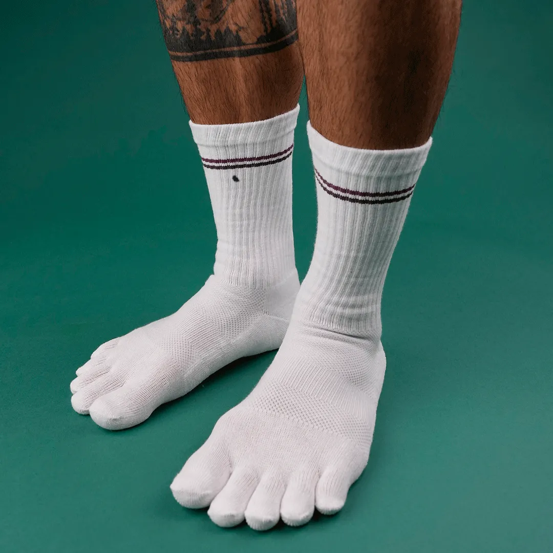 My Foot Function Tsokker  Crew Length  White & Purple