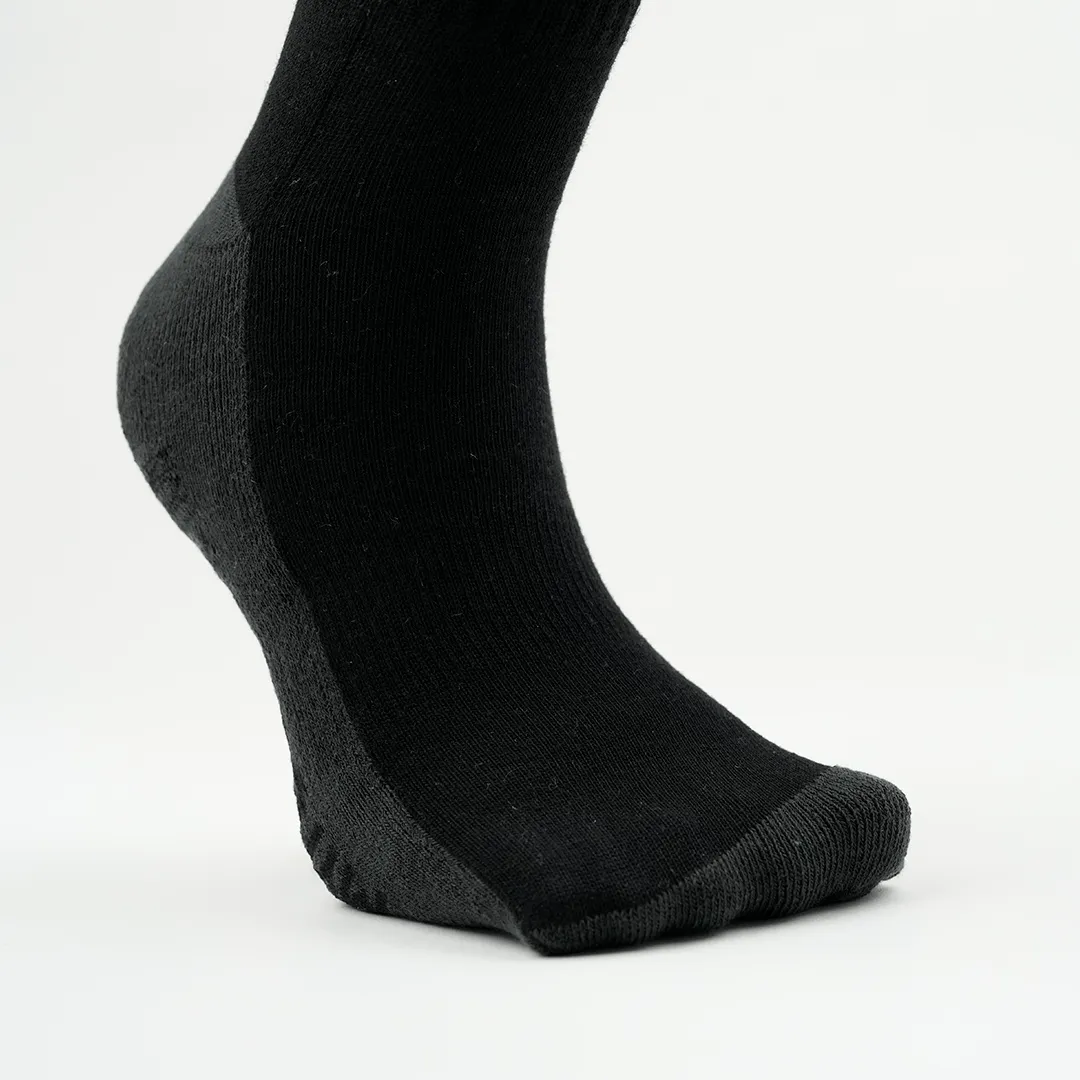 My Foot Function Wide Socks  Crew Length  Black