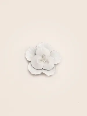 Patent Flower Clip White Maguire