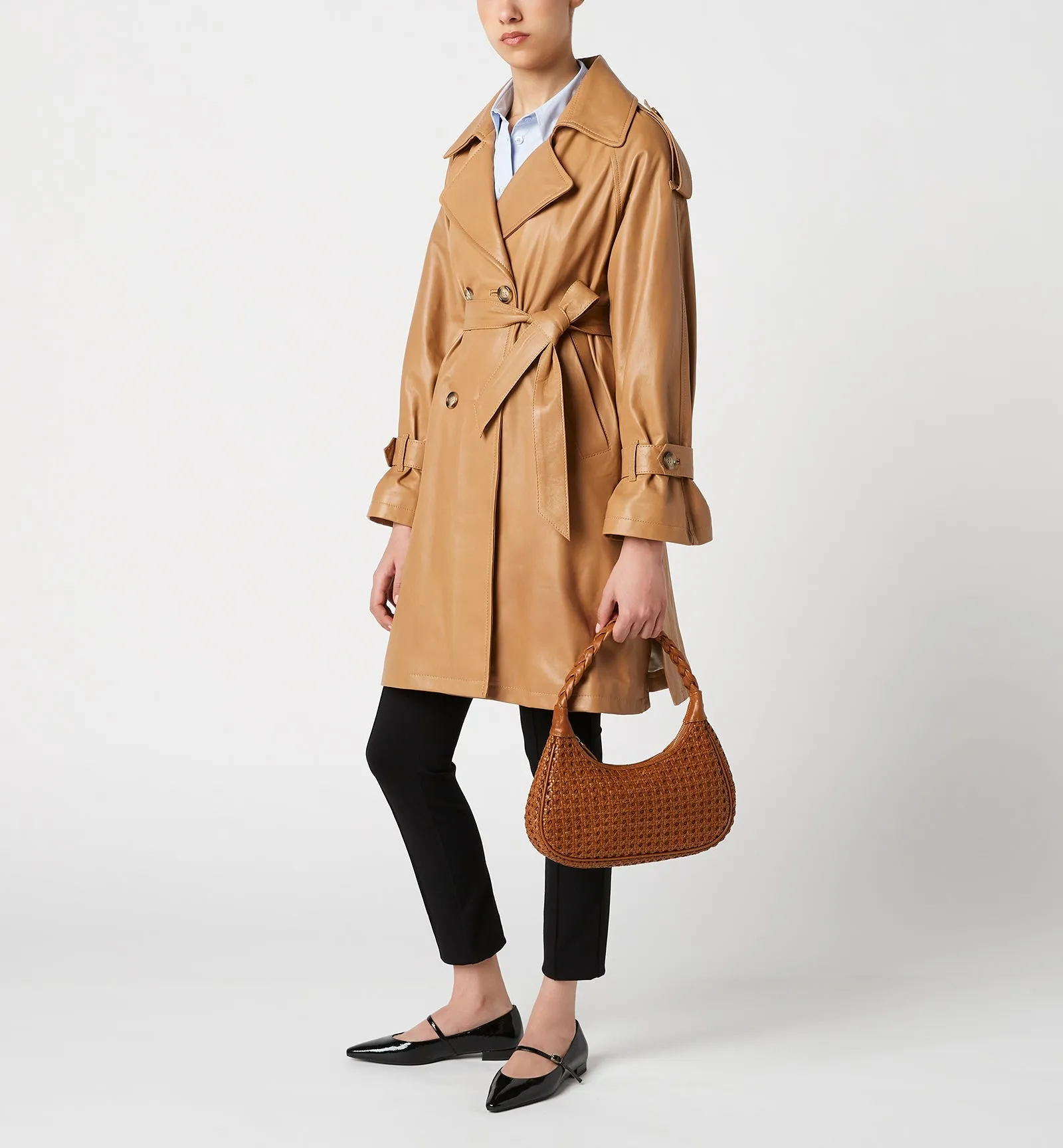 PATTI WOVEN LEATHER SHOULDER BAG La Canadienne