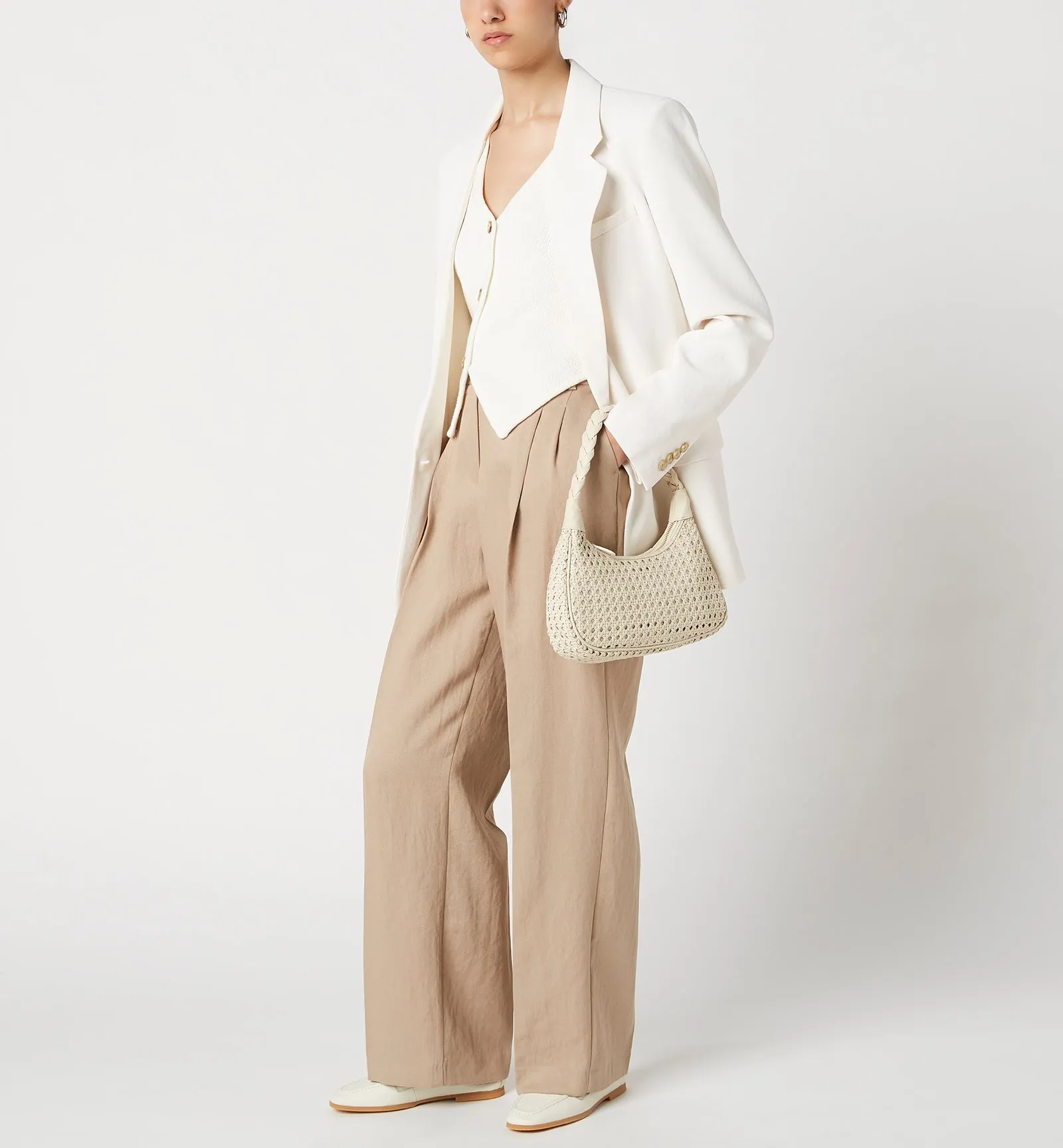 PATTI WOVEN LEATHER SHOULDER BAG La Canadienne