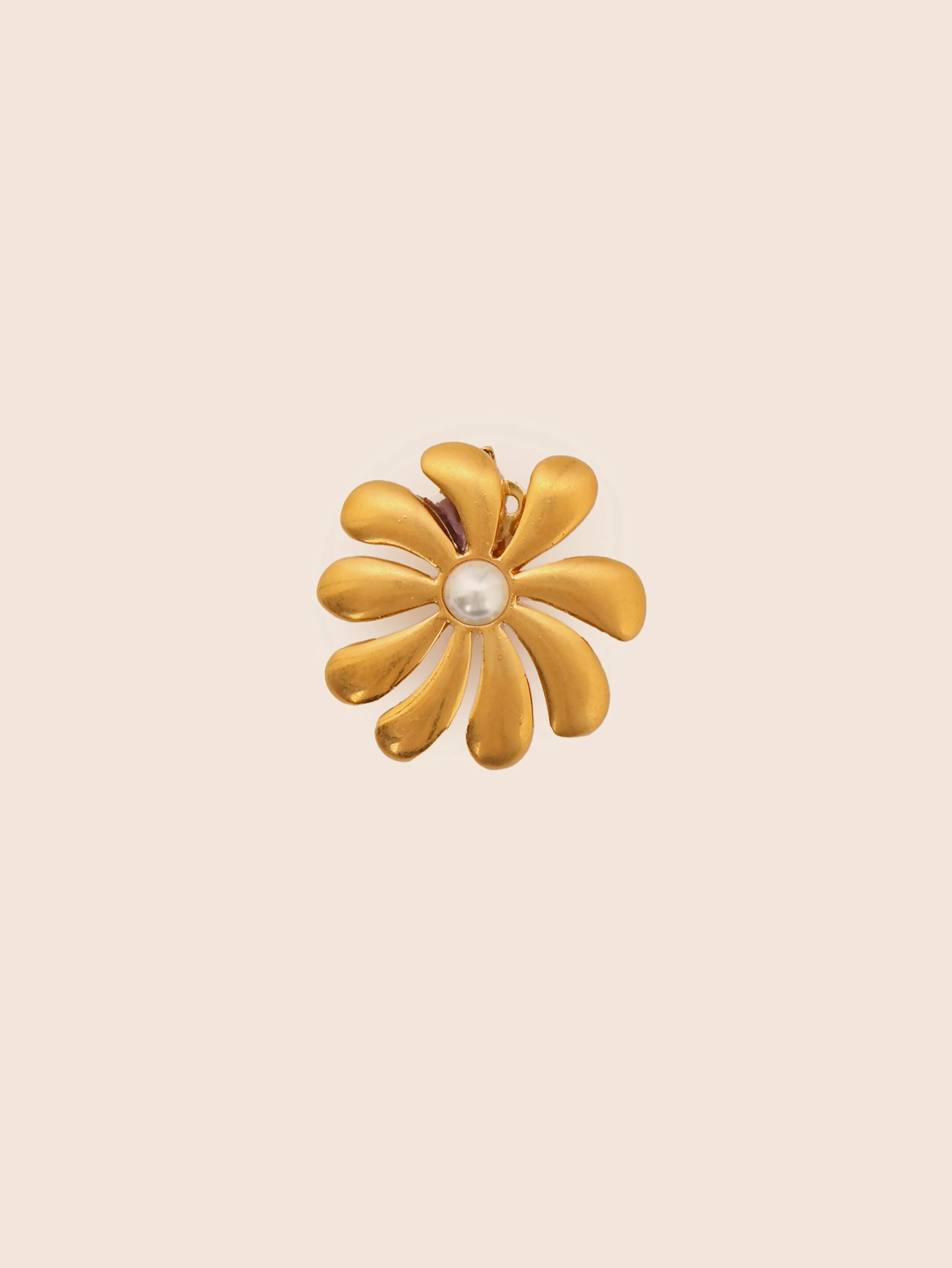 Pearl Flower Clip Gold Maguire