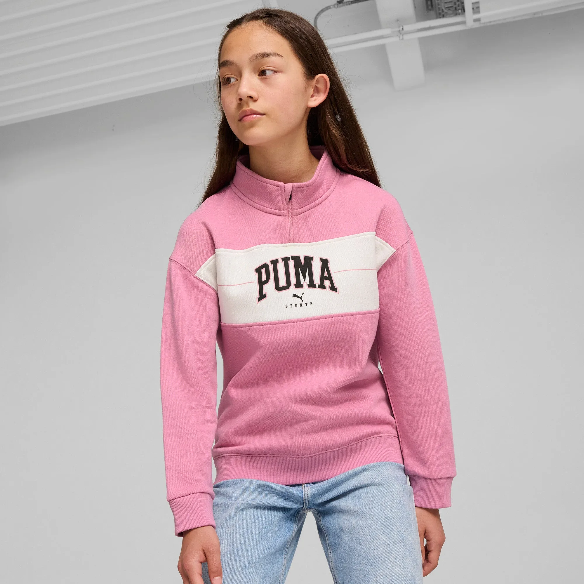 PUMA Big Kids' Girls' SQUAD Half-Zip