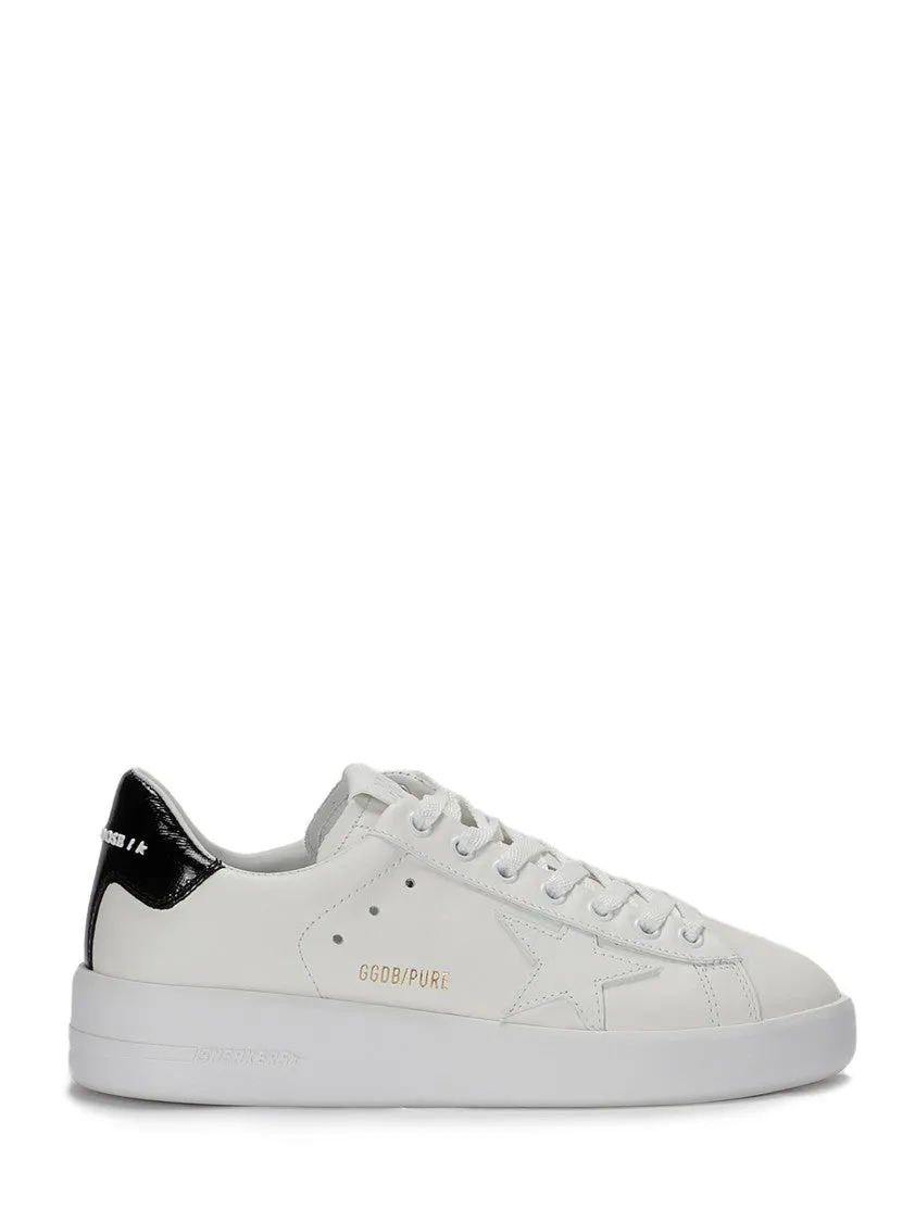 Pure Star Leather Upper And Star Patent Heel Sneakers