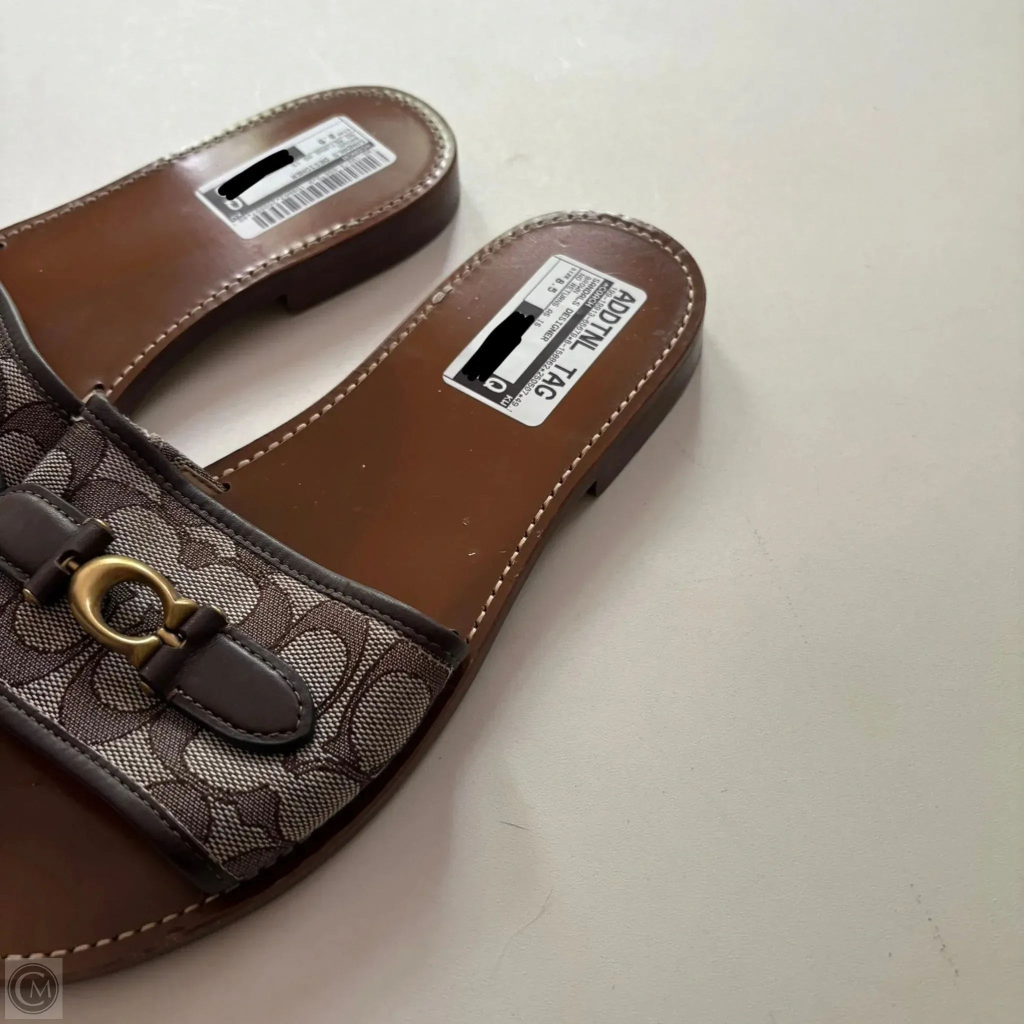 Sandals Designer By Coach In Brown, Size: 8.5
