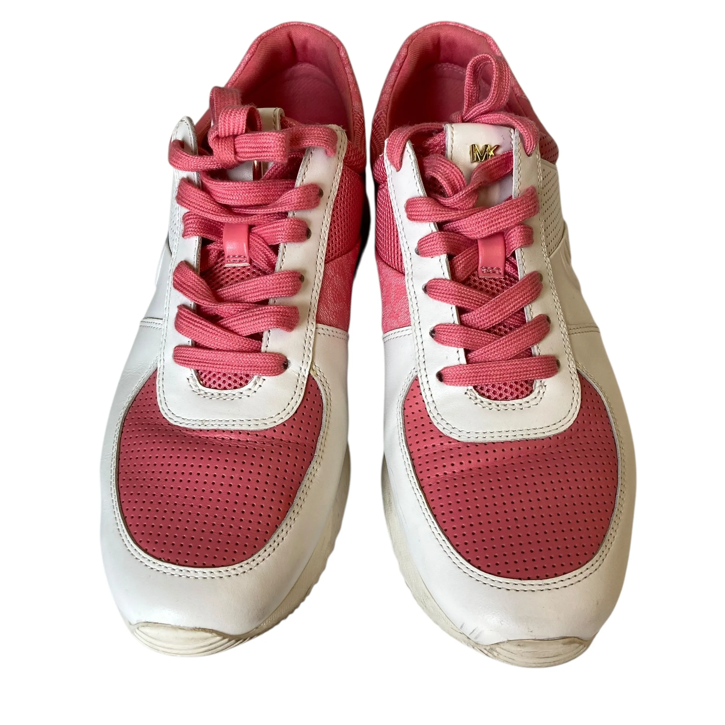 Shoes Designer By Michael Kors In Pink & White, Size:10
