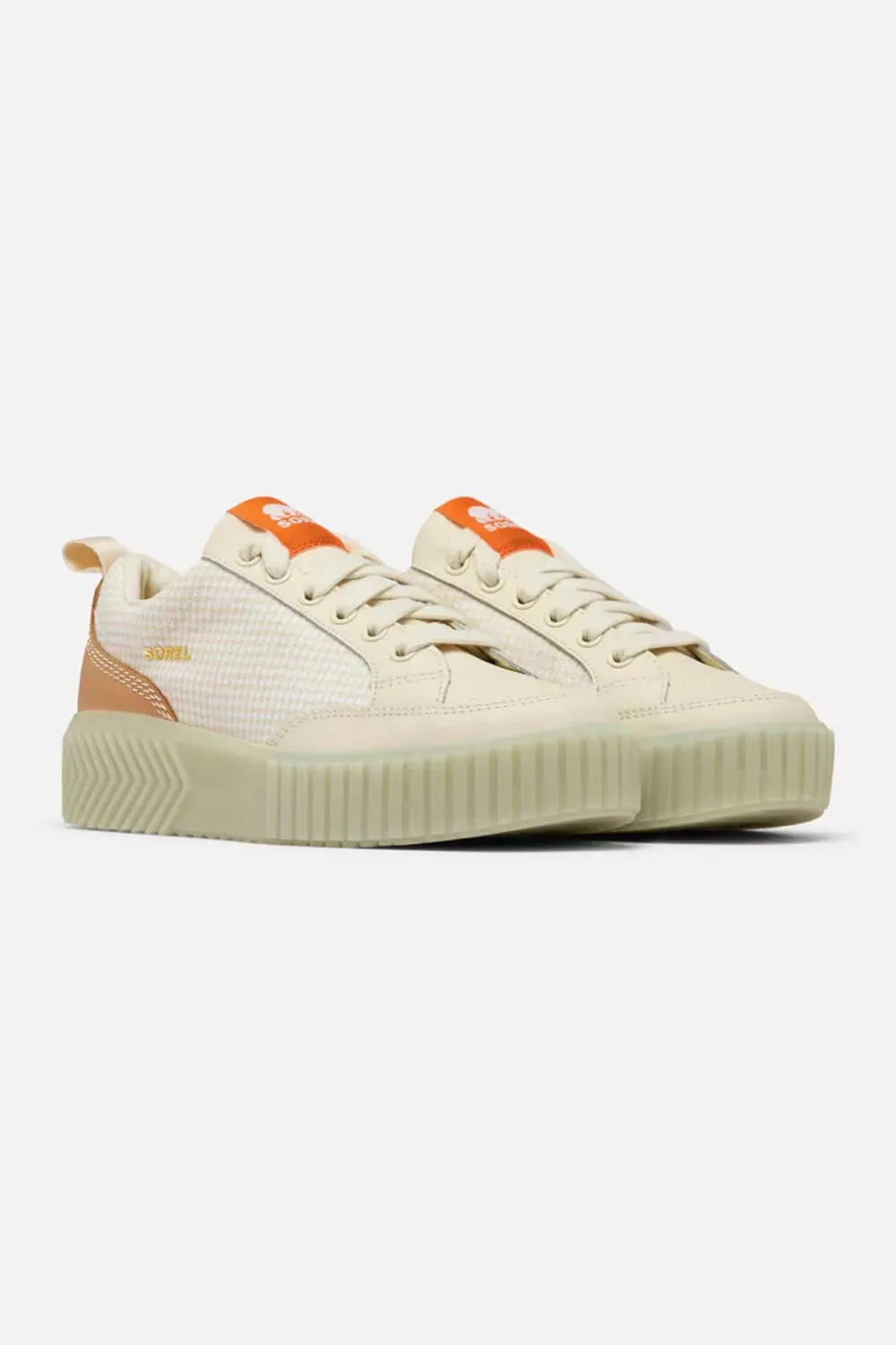Sorel Out N About Ave Low Waterproof Sneakers for Women in Bleached Ceramic/Light Aloe | 2115191-165
