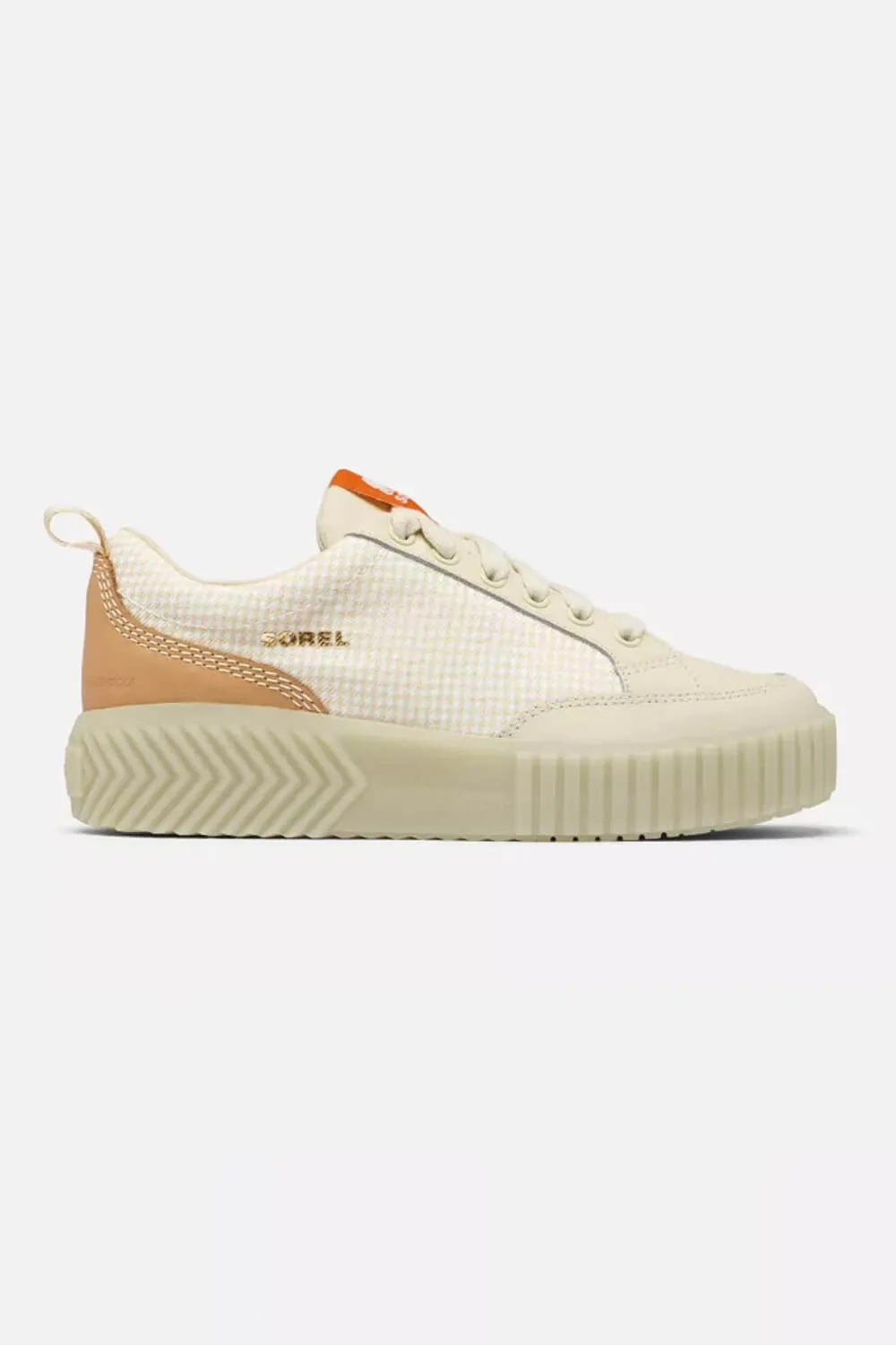 Sorel Out N About Ave Low Waterproof Sneakers for Women in Bleached Ceramic/Light Aloe | 2115191-165