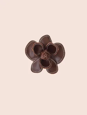 Stitch Flower Clip Brown Maguire