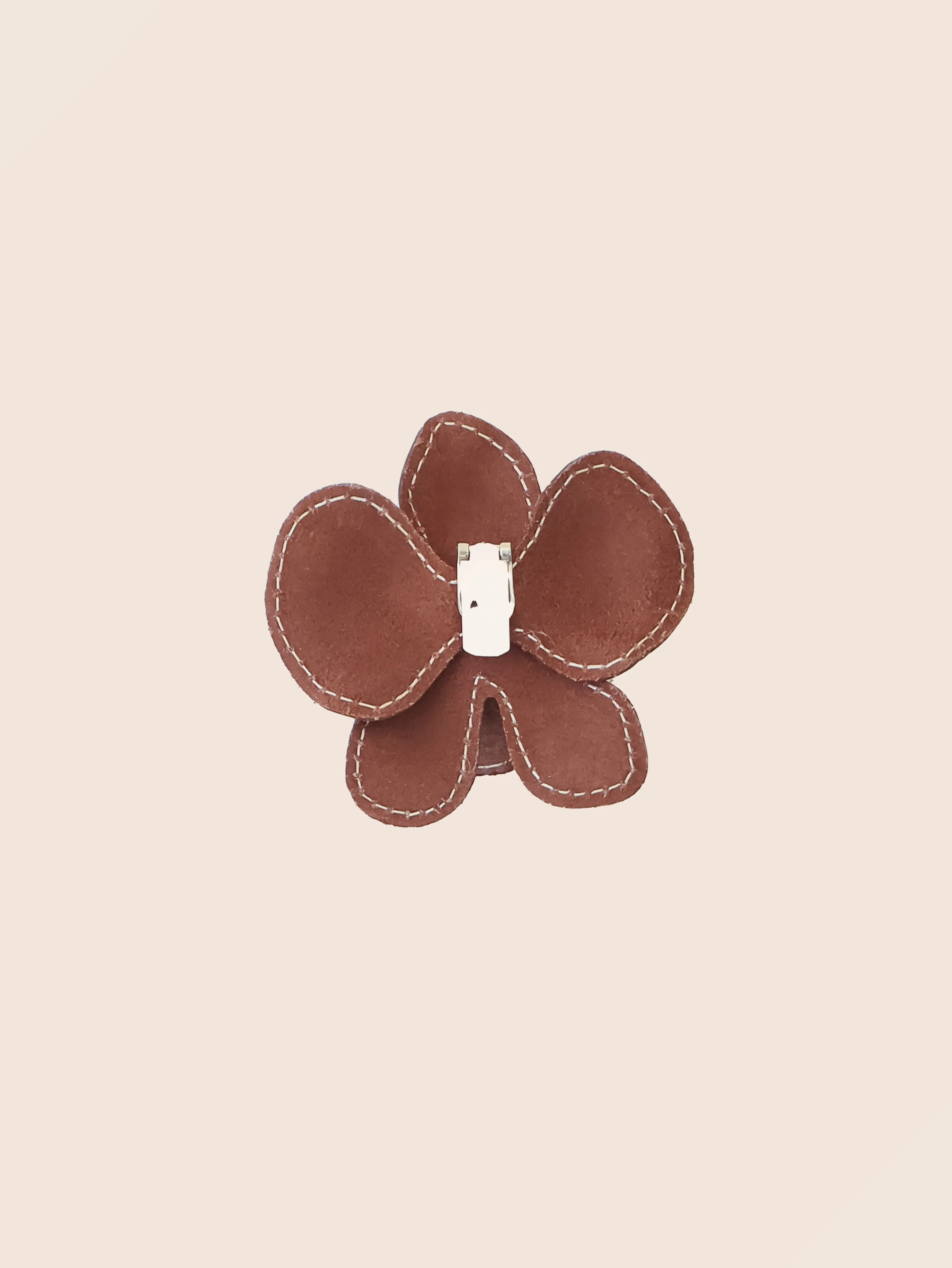 Stitch Flower Clip Brown Maguire