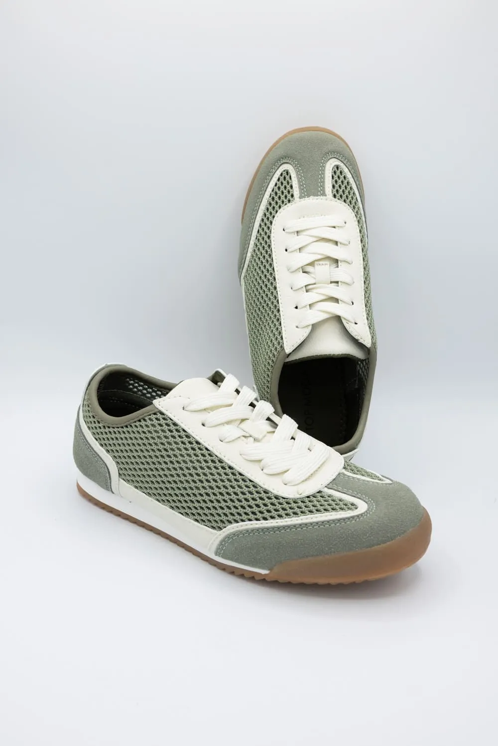 Top Moda Carly Mesh Sneakers for Women in Green | CARLY-1 GREEN