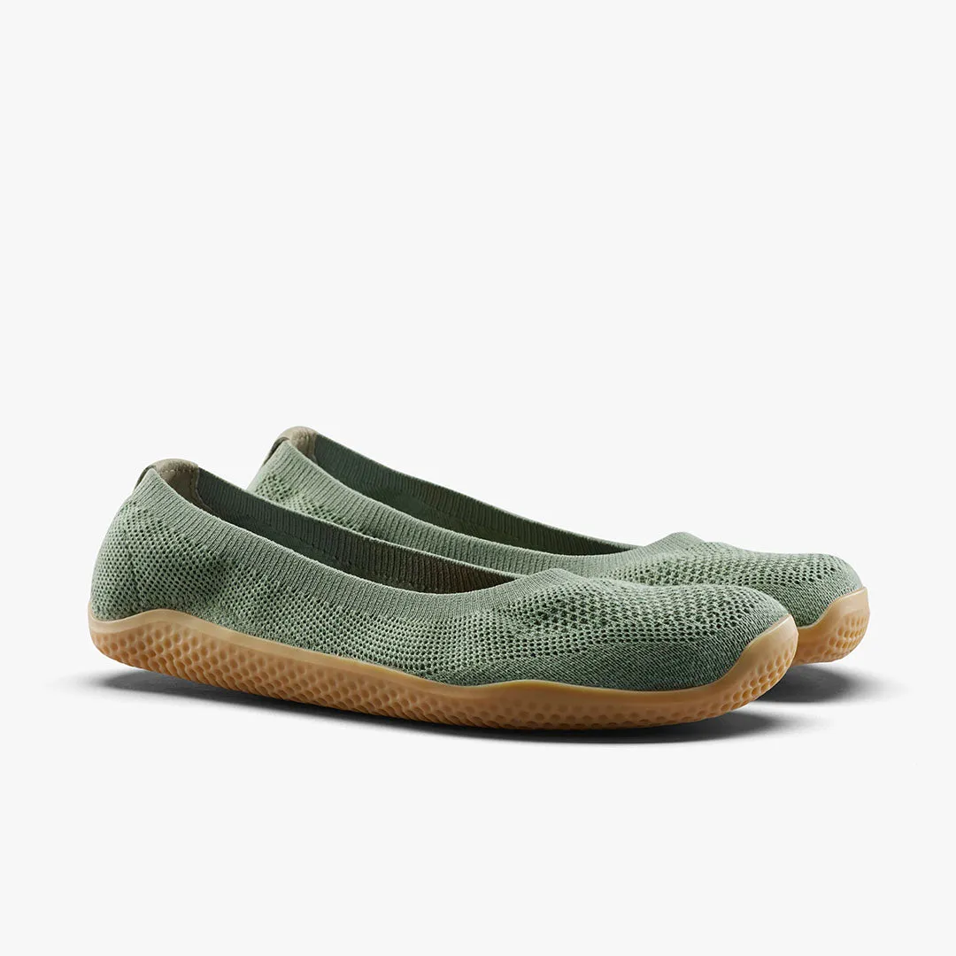 Vivobarefoot Asana Yin Ballerina Knit Womens  Dusty Green