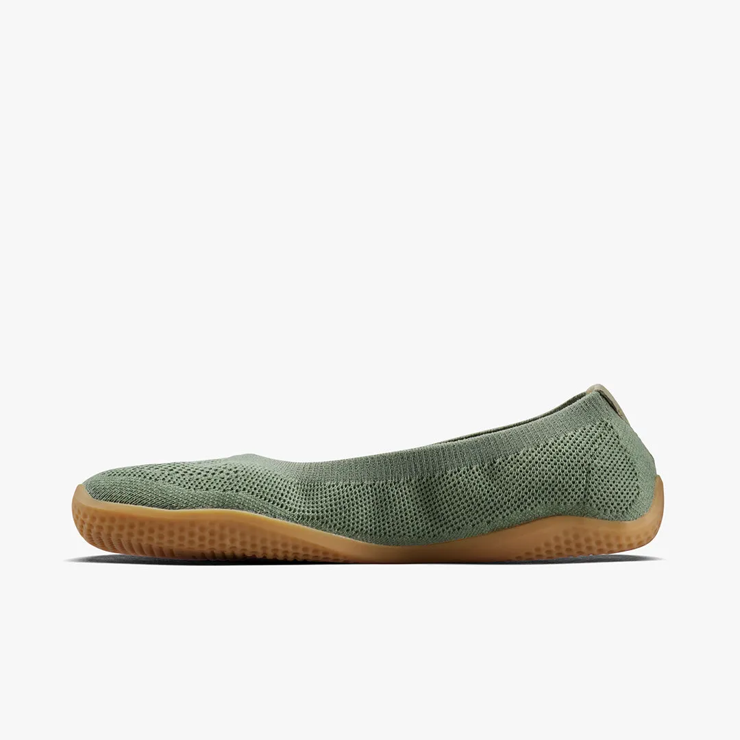 Vivobarefoot Asana Yin Ballerina Knit Womens  Dusty Green
