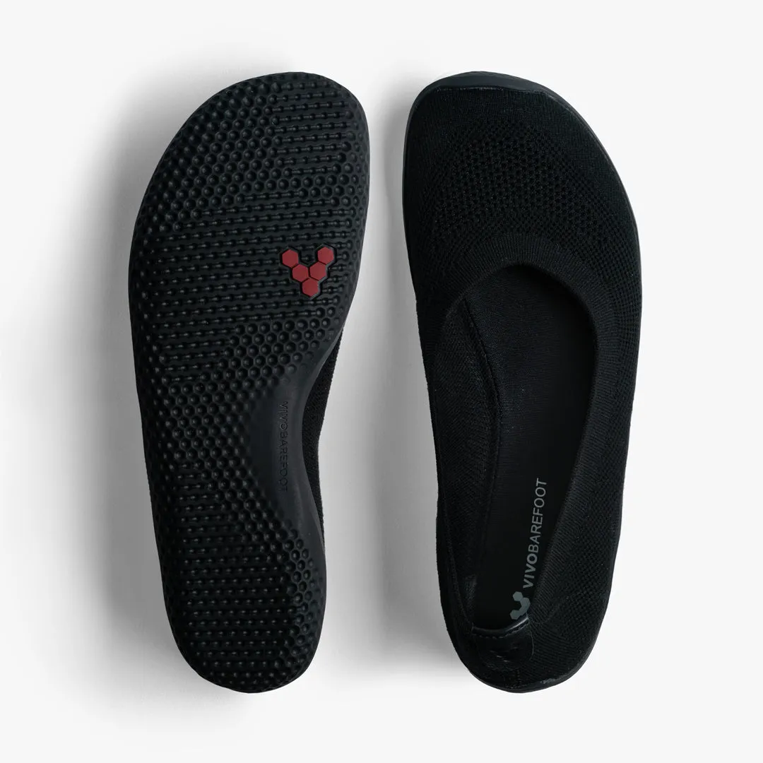 Vivobarefoot Asana Yin Ballerina Knit Womens  Obsidian
