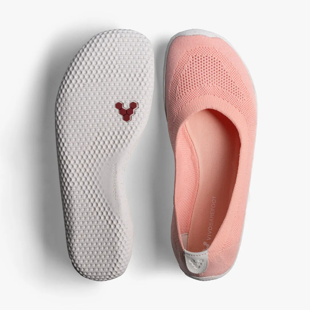 Vivobarefoot Asana Yin Ballerina Knit Womens  Peach
