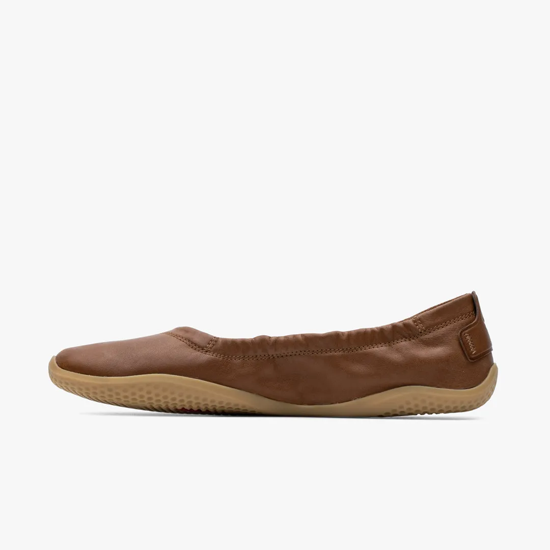 Vivobarefoot Asana Yin Ballerina Leather Womens  Tan