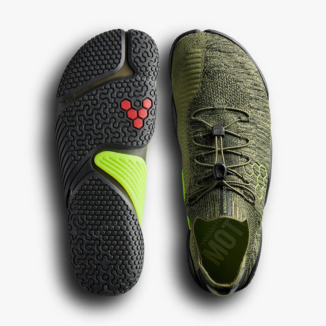 Vivobarefoot Motus Flex Mens  Forest Green/Acid Lime