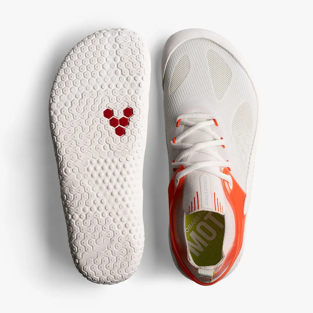 Vivobarefoot Motus Strength Mens  White / Scarlet Ibis