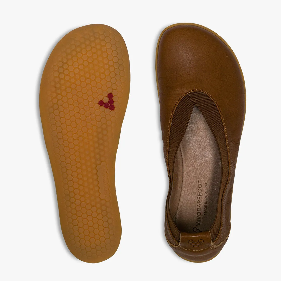 Vivobarefoot Opanka Ballerina Womens  Tan