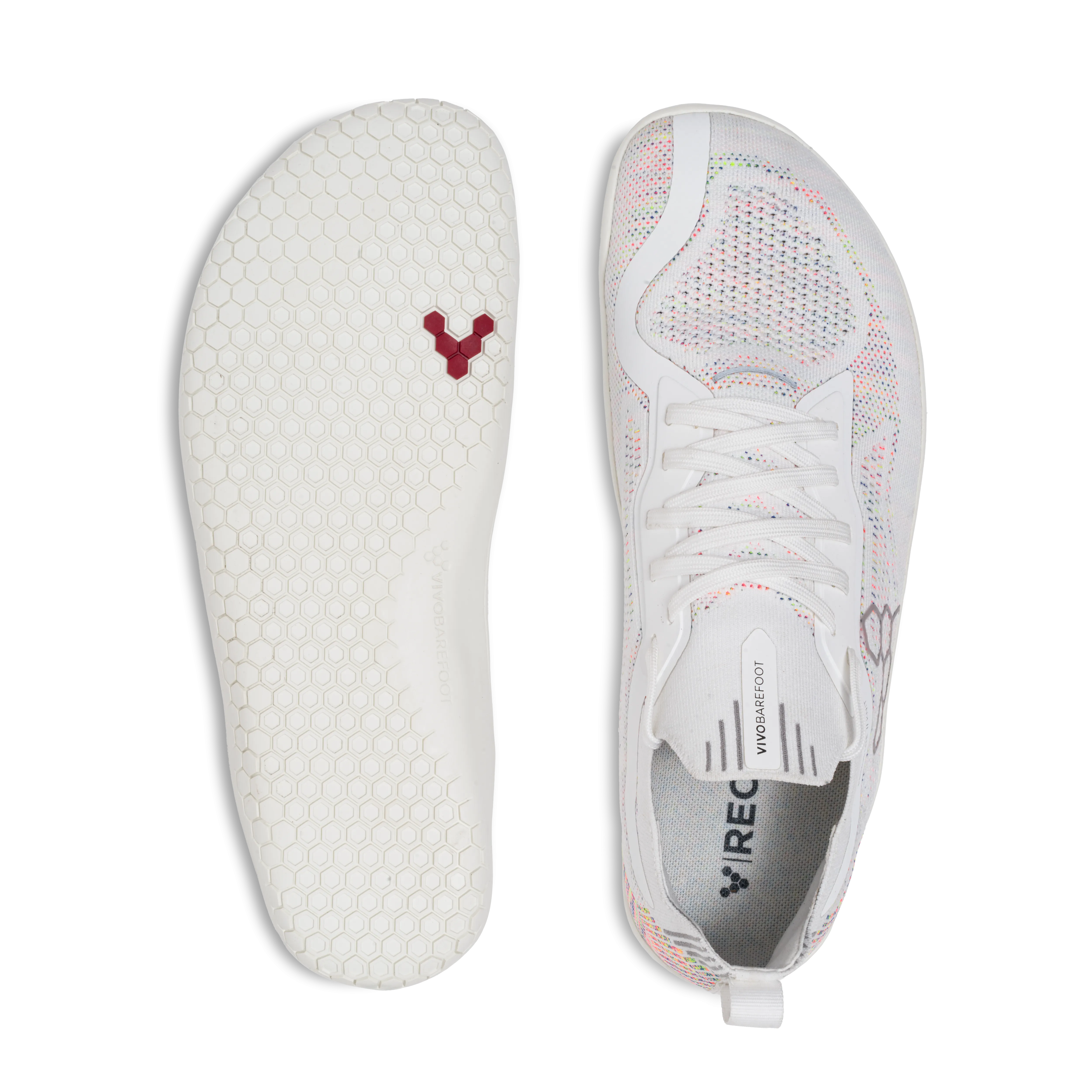 Vivobarefoot Primus Lite Knit Mens  Bright White/Iridescent
