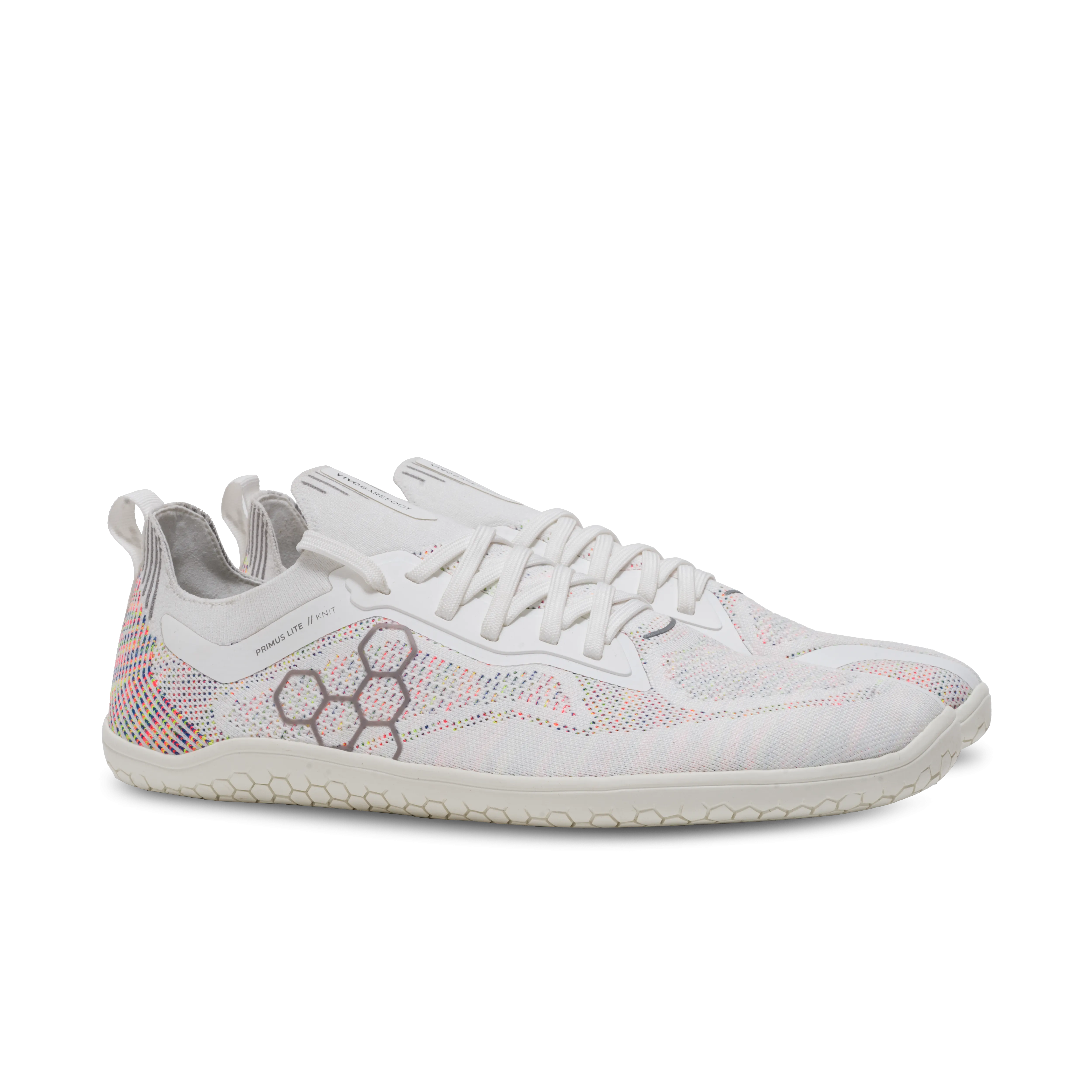 Vivobarefoot Primus Lite Knit Mens  Bright White/Iridescent
