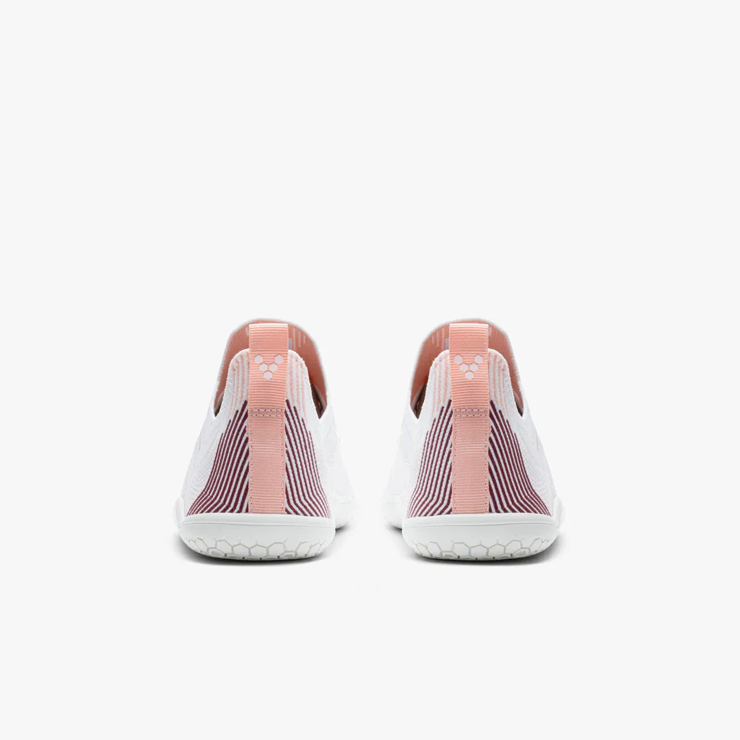 Vivobarefoot Primus Lite Knit Mens  White/Peach Melba