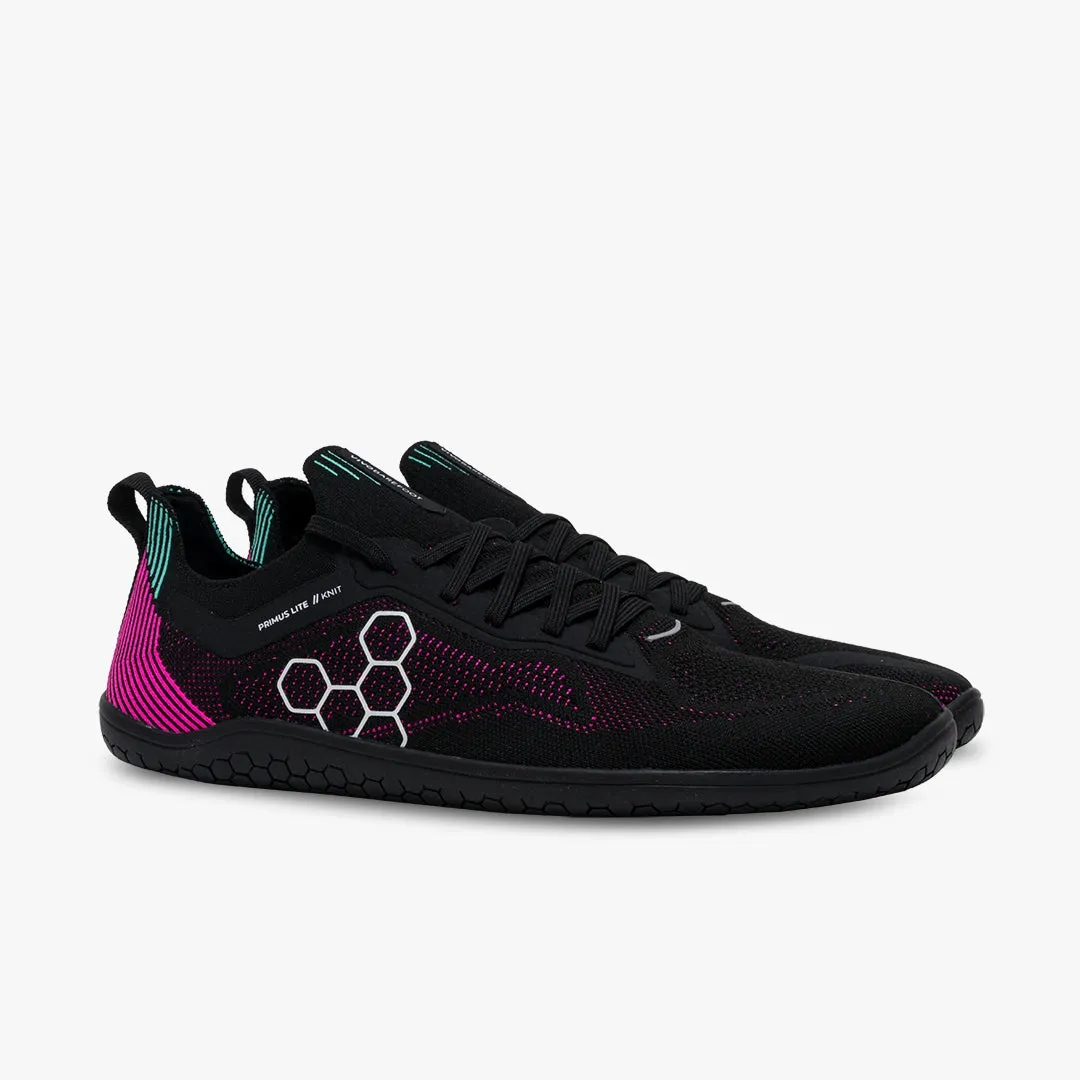 Vivobarefoot Primus Lite Knit Womens  Obsidian / Vibrant Pink
